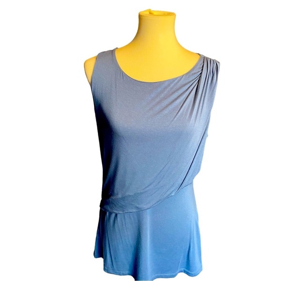 Ann Taylor Blue Draped Blouse - Picture 1 of 5